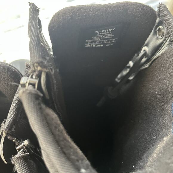 Sperry Saltwater Womens Size 9W Black Waterproof Quilted Duck Boots Shoes - Picture 8 of 16